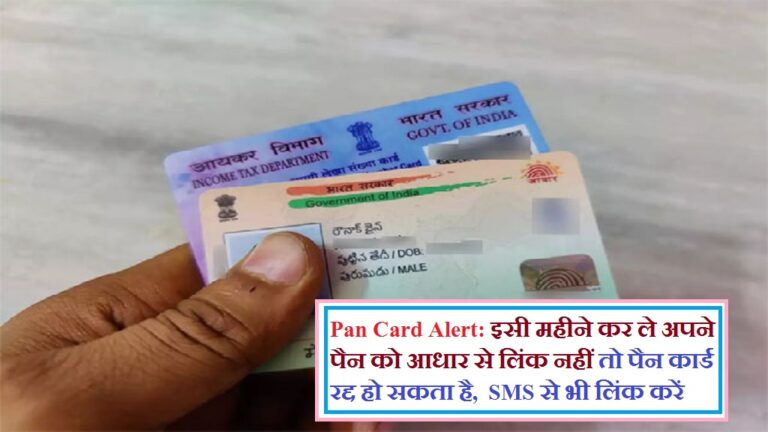 Pan Card Alert: इसी महीने कर ले अपने पैन को आधार से लिंक नहीं तो पैन कार्ड रद्द हो सकता है,  SMS से भी लिंक करें