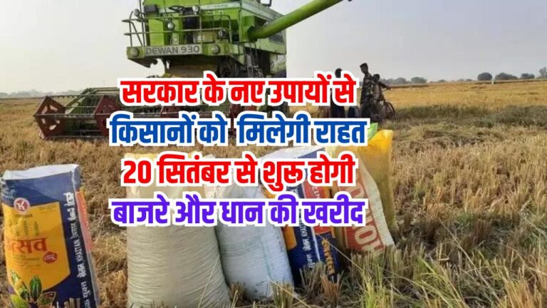 Farmer News: सरकार के नए उपायों से किसानों को  मिलेगी राहत 20 सितंबर से शुरू होगी बाजरे और धान की खरीद